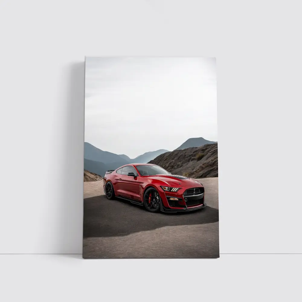 Ford Mustang Shelby Red Mountain Road – Wall Art