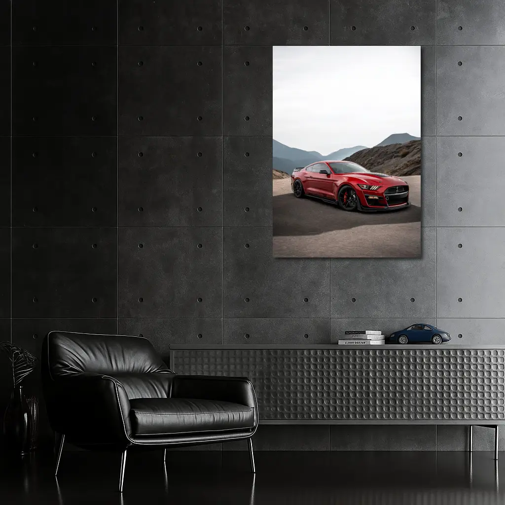 Ford Mustang Shelby Red Mountain Road – Wall Art