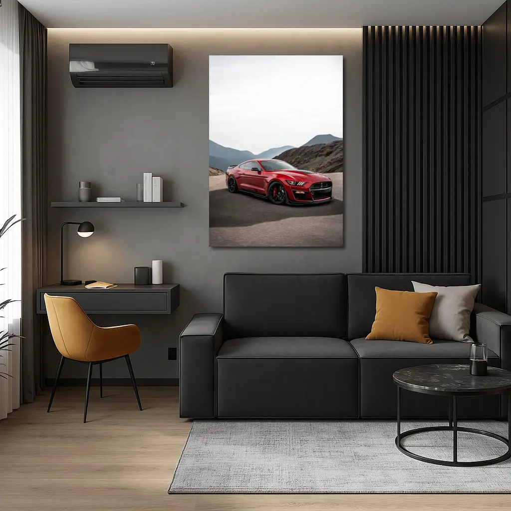 Ford Mustang Shelby Red Mountain Road – Wall Art