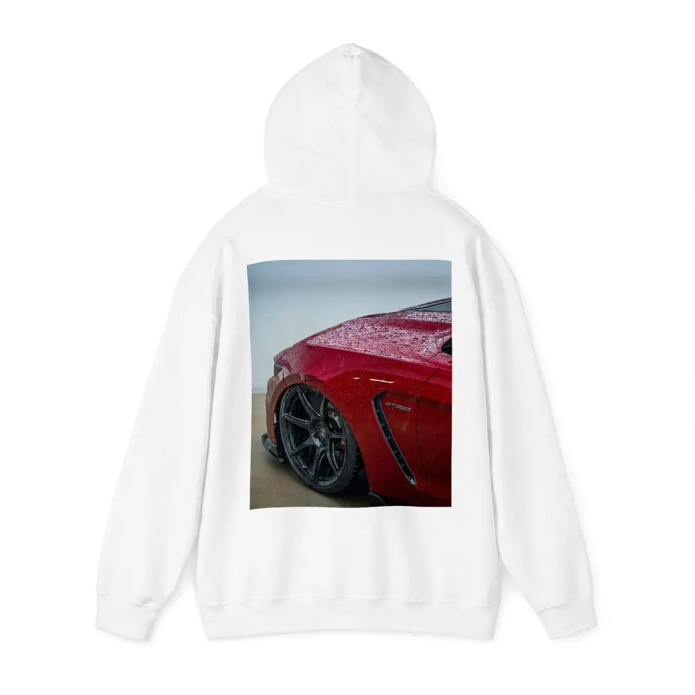 Red Ford Mustang Wet Rain Detail Shot – Hoodies