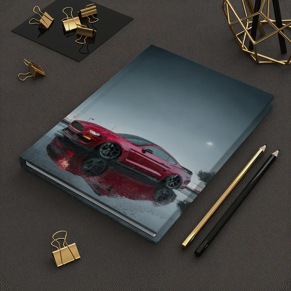 Ford Mustang Red Shelby Rainy Night – Notebooks