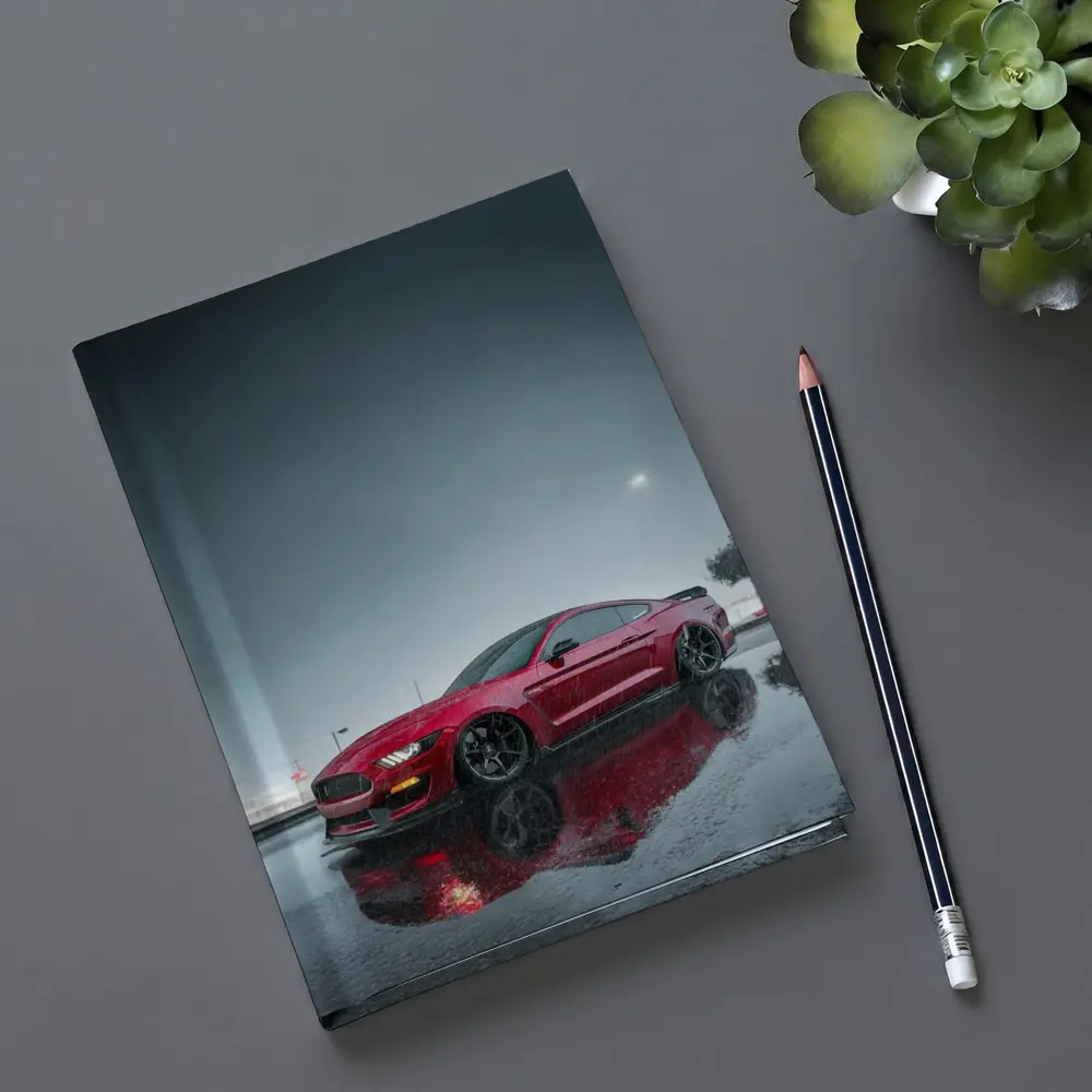 Ford Mustang Red Shelby Rainy Night – Notebooks