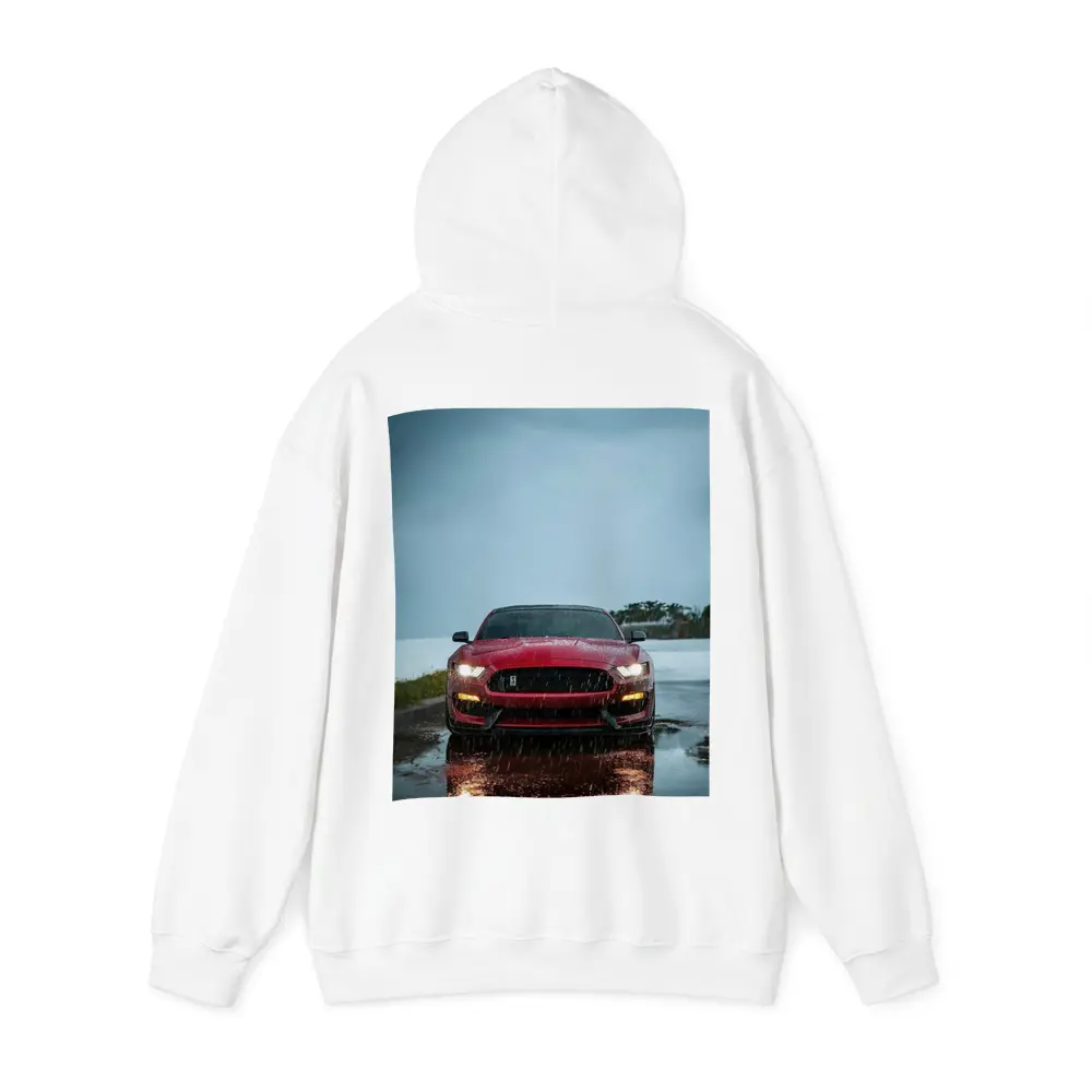 Red Ford Mustang Shelby Rain Wet Road – Hoodies