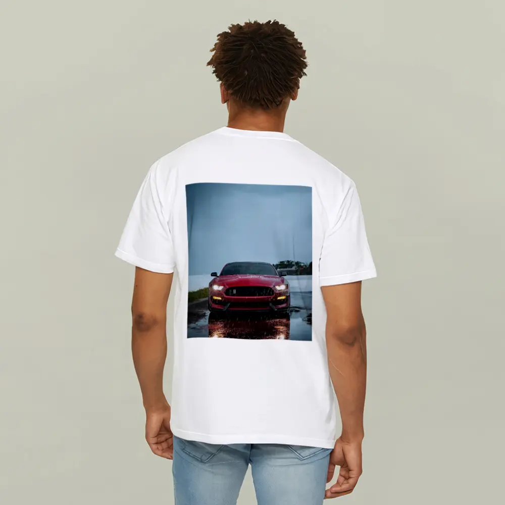 Red Ford Mustang Shelby Rain Wet Road – T-Shirts