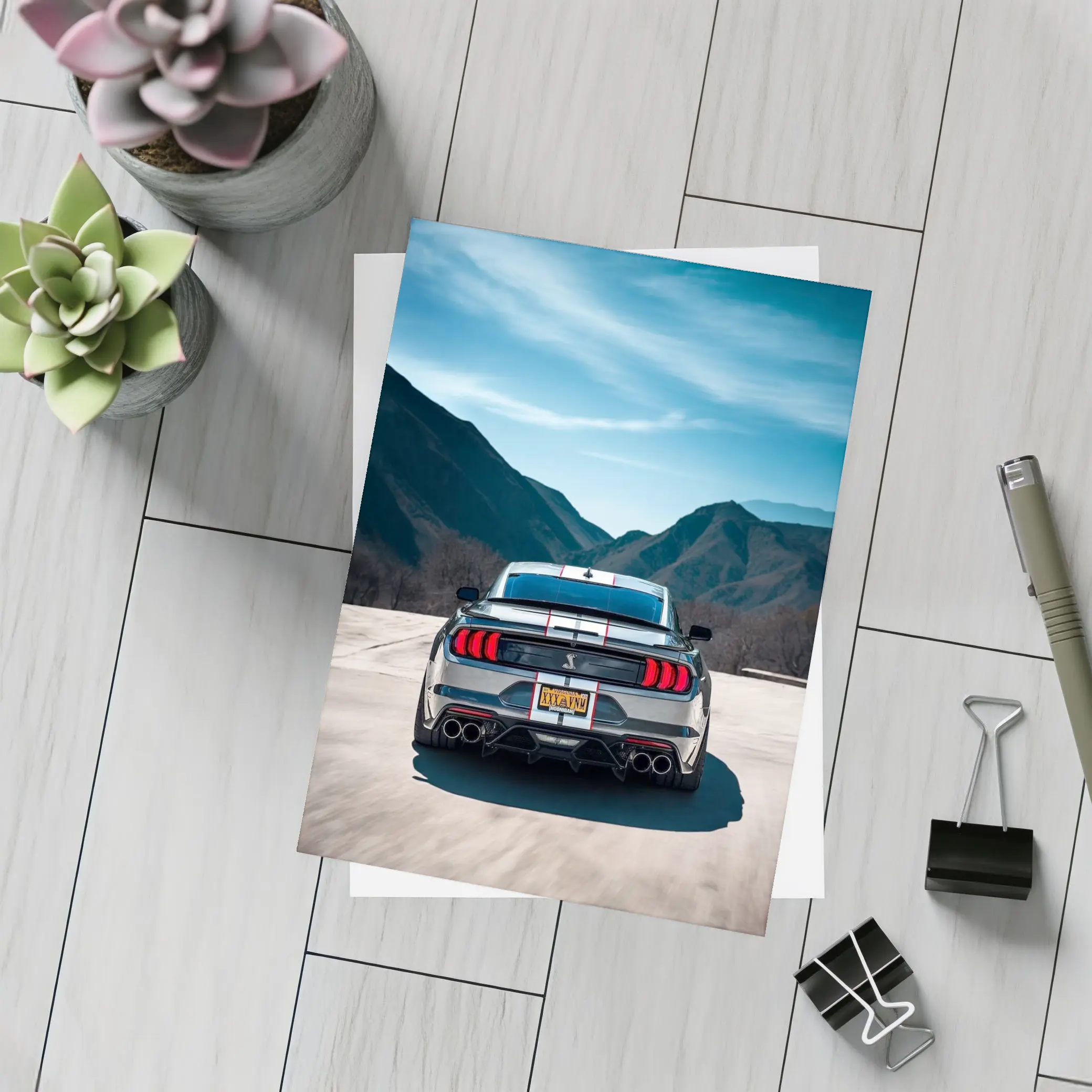 Ford Mustang Shelby GT500 Mountain Road Rear – Postcards