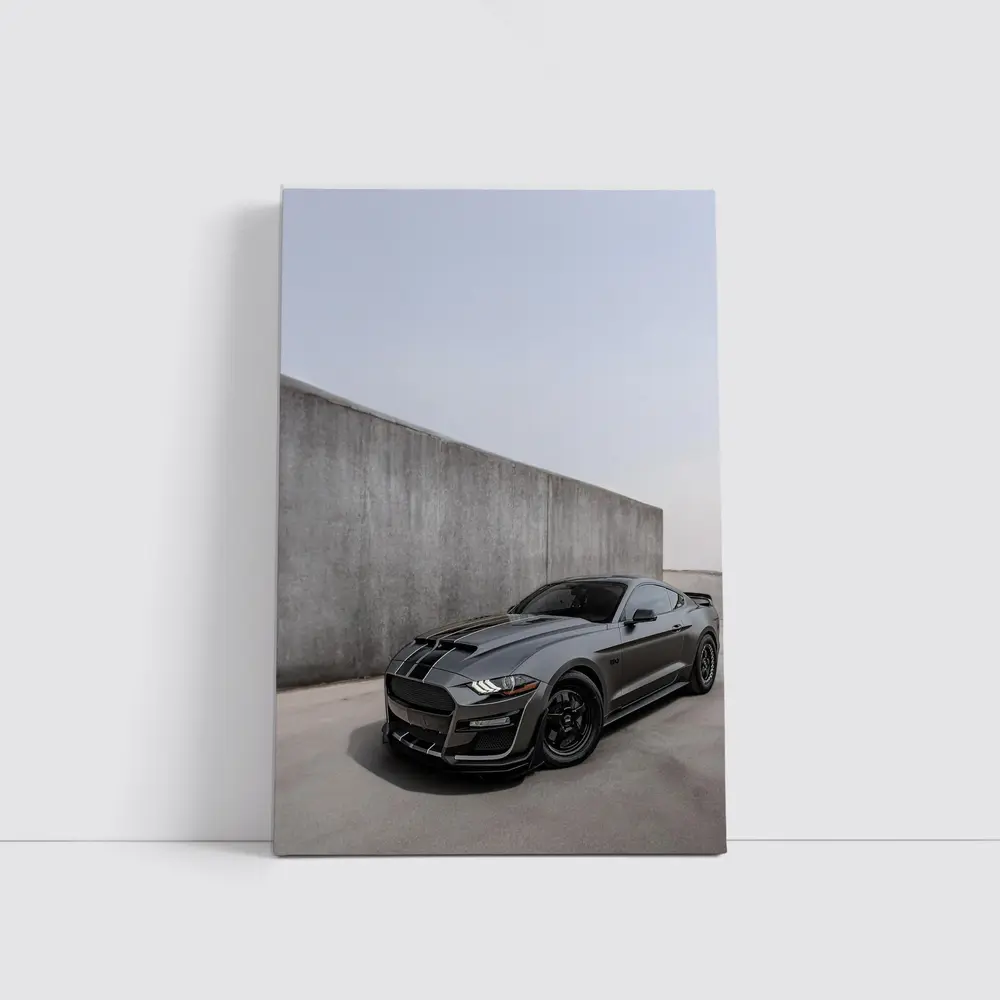 Ford Mustang Shelby GT500 Gray Concrete Wall – Wall Art