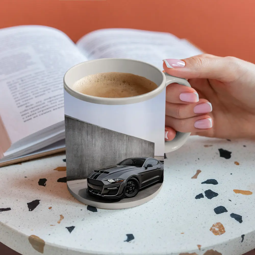 Ford Mustang Shelby GT500 Gray Concrete Wall – Mugs