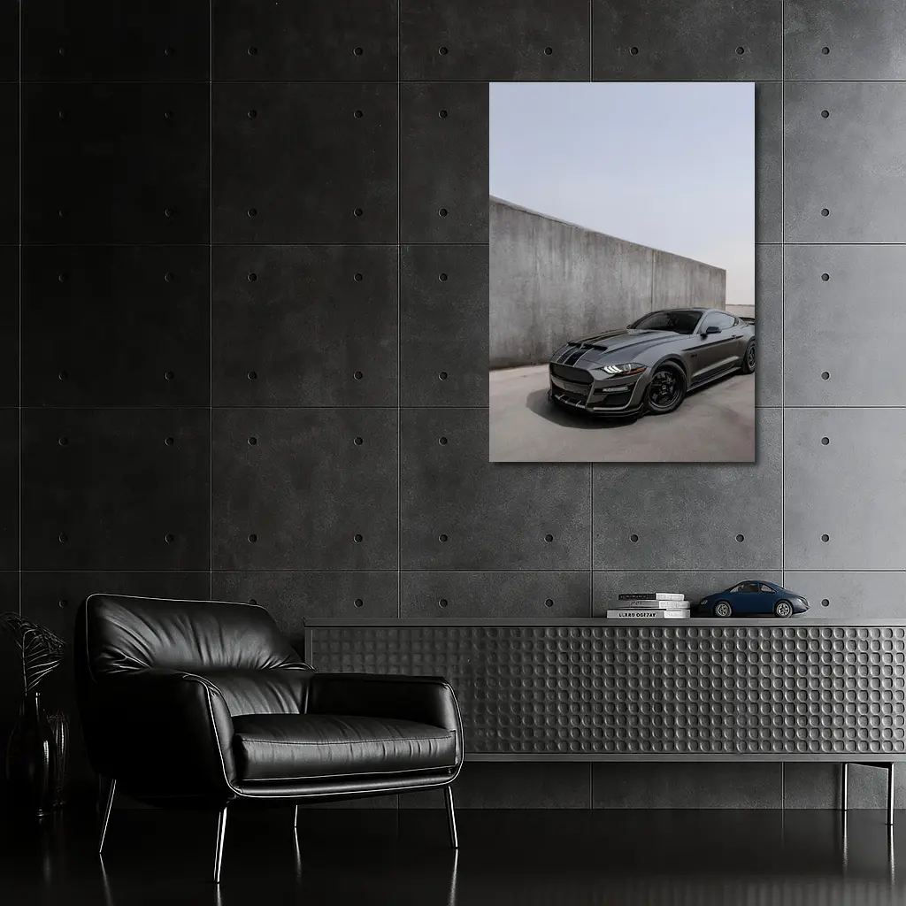 Ford Mustang Shelby GT500 Gray Concrete Wall – Wall Art