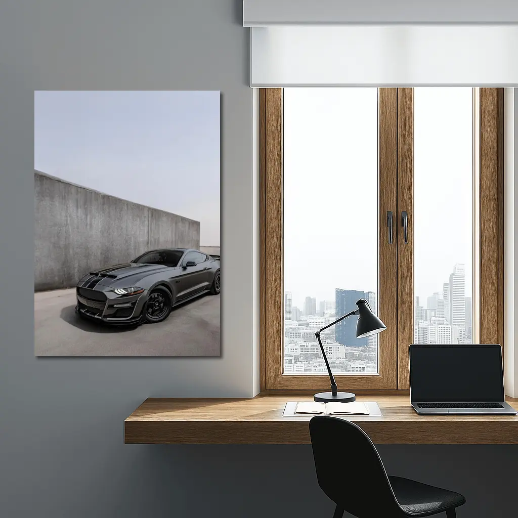 Ford Mustang Shelby GT500 Gray Concrete Wall – Wall Art