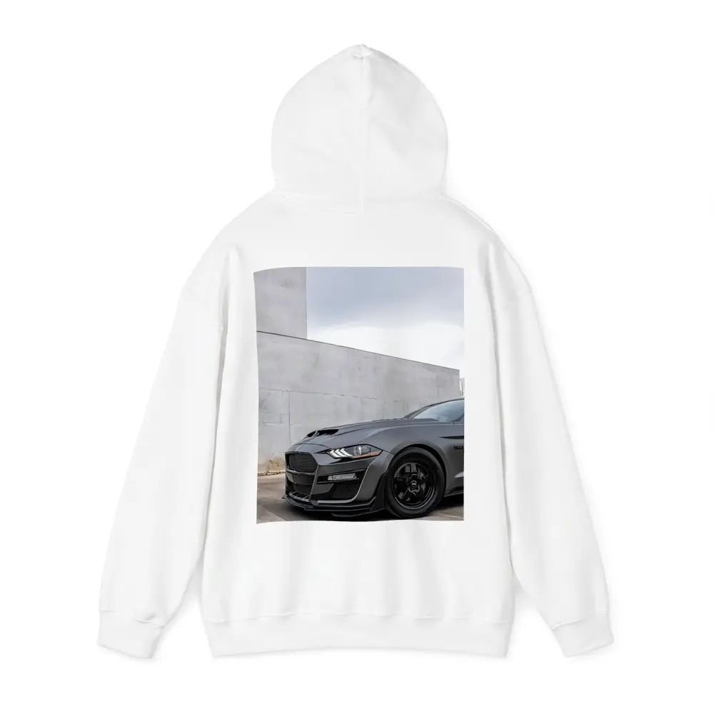 Ford Mustang Shelby GT500 Against Concrete Wall – Hoodies