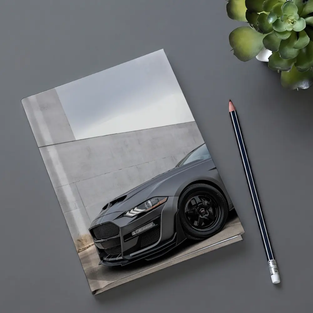 Ford Mustang Shelby GT500 Against Concrete Wall – Notebooks