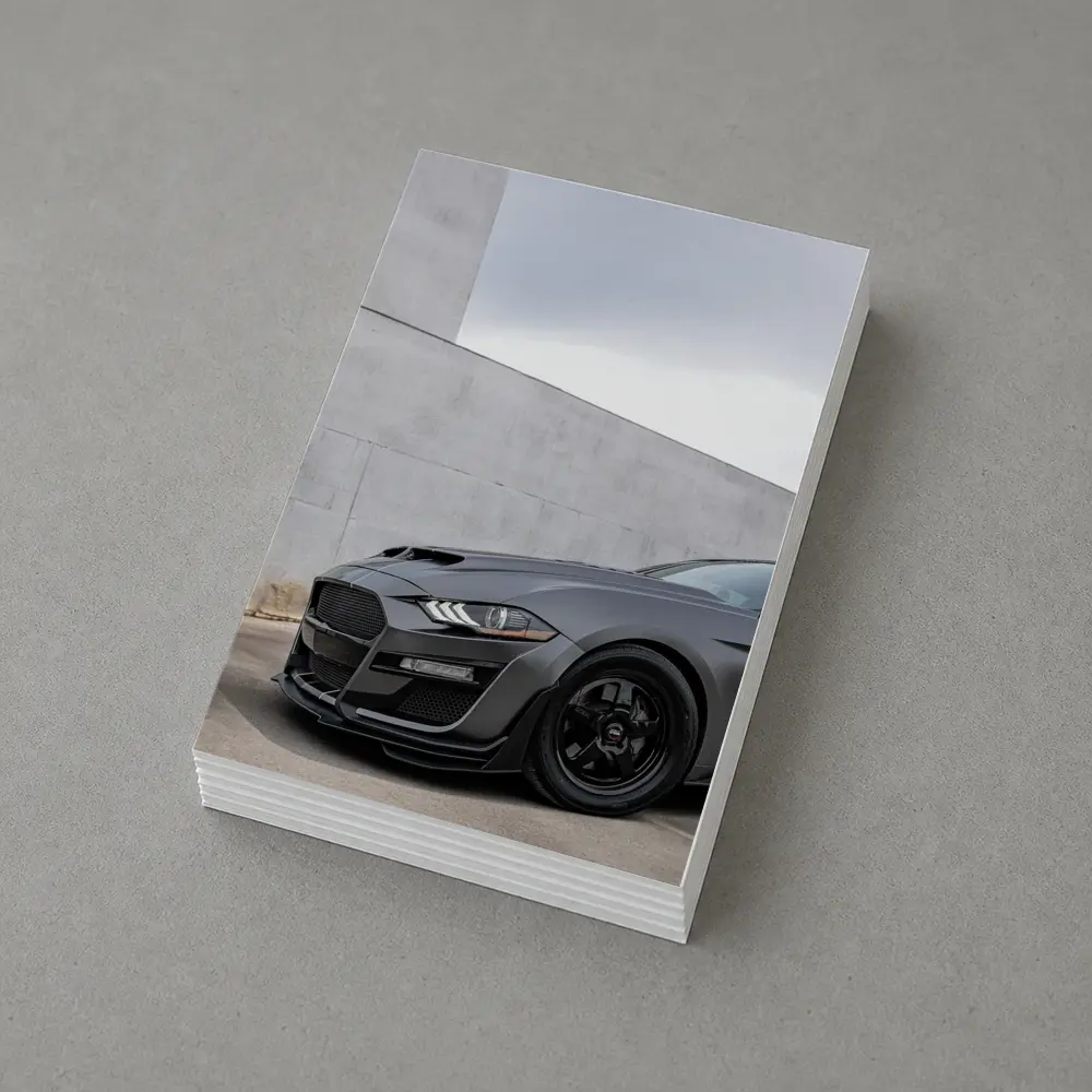 Ford Mustang Shelby GT500 Against Concrete Wall – Postcards