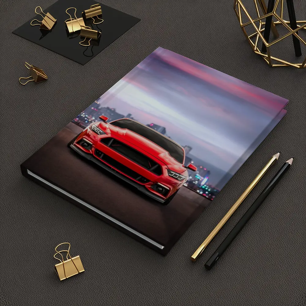 Ford Mustang Red City Skyline Dusk – Notebooks