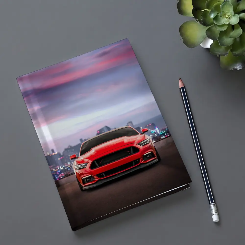 Ford Mustang Red City Skyline Dusk – Notebooks