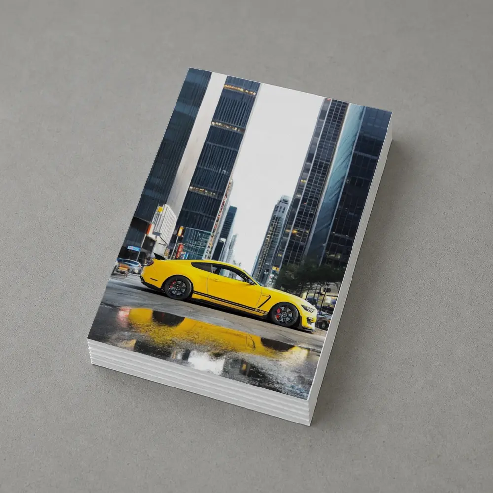Ford Mustang GT350 Yellow City Street – Postcards
