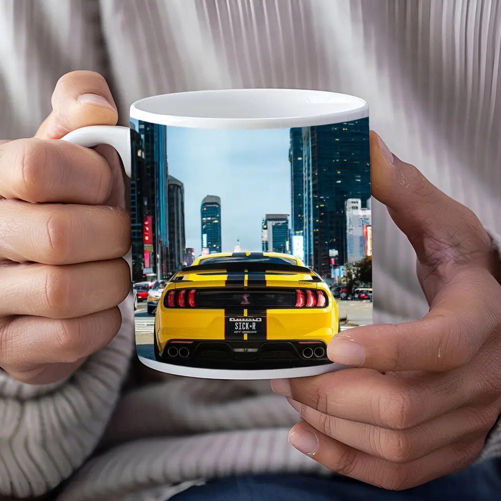 Ford Mustang Shelby GT Yellow City Street – Mugs