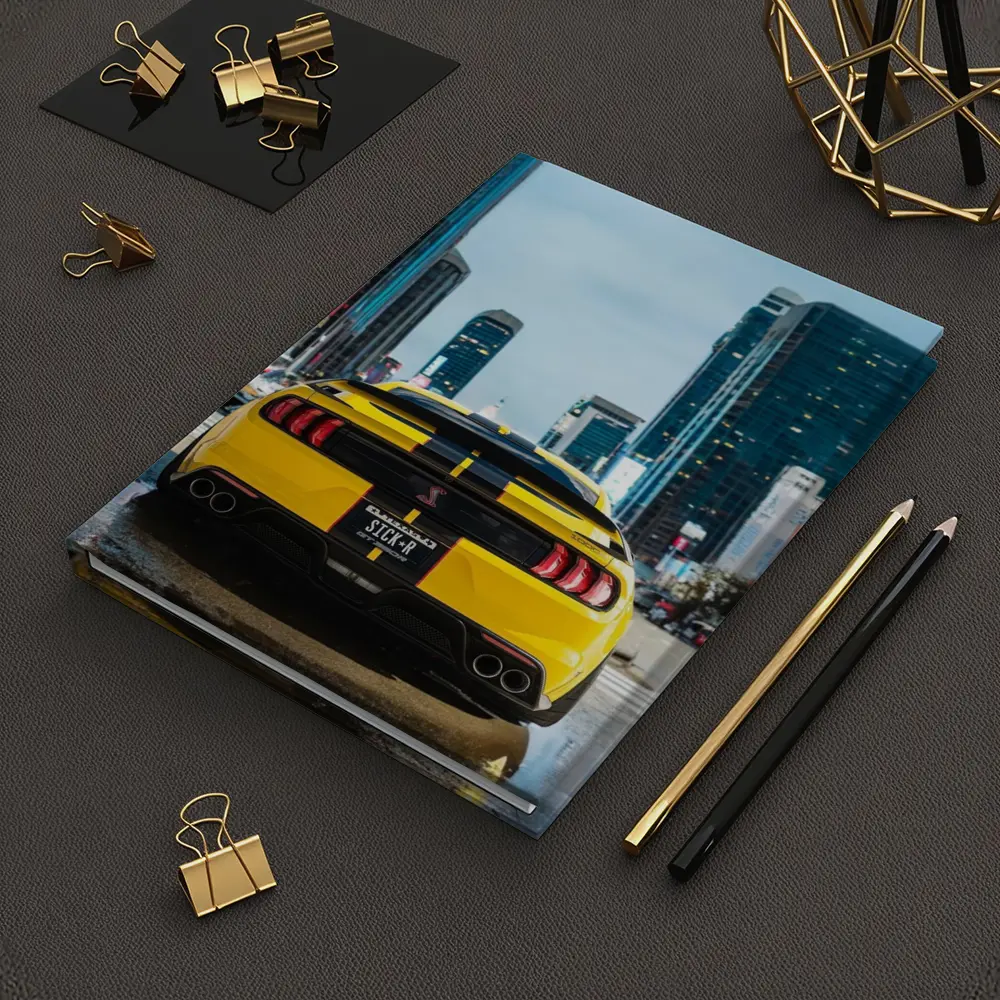 Ford Mustang Shelby GT Yellow City Street – Notebooks