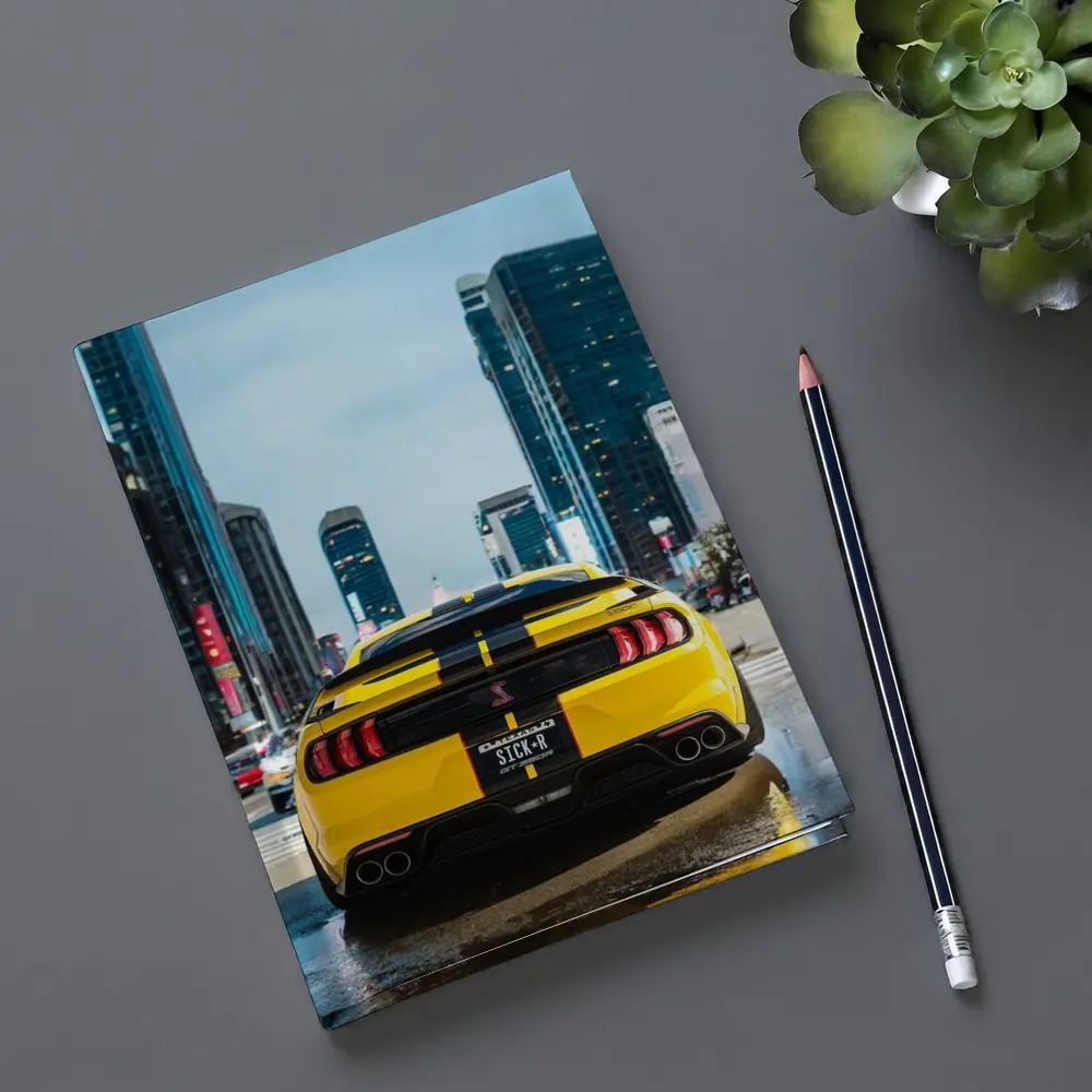 Ford Mustang Shelby GT Yellow City Street – Notebooks
