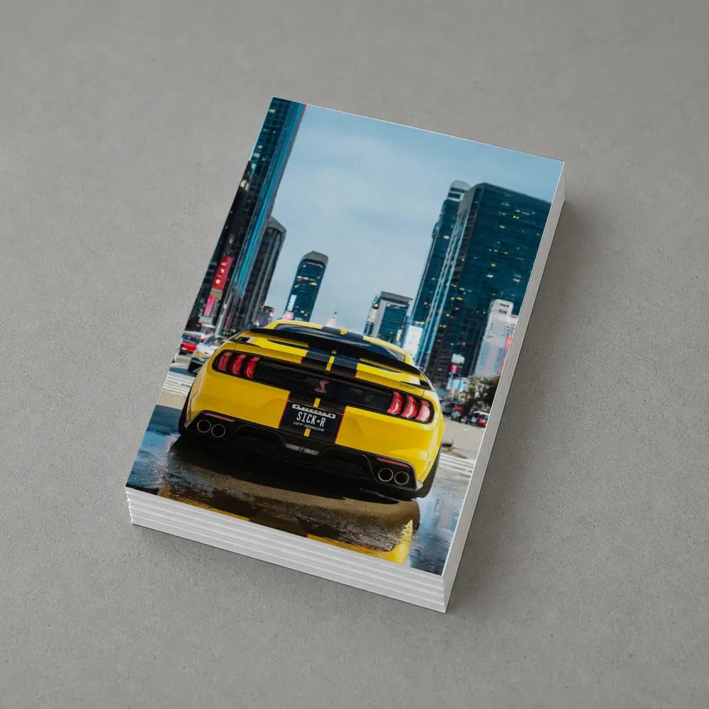 Ford Mustang Shelby GT Yellow City Street – Postcards