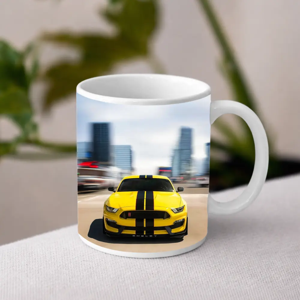 Ford Mustang Shelby GT350 Yellow City Street – Mugs