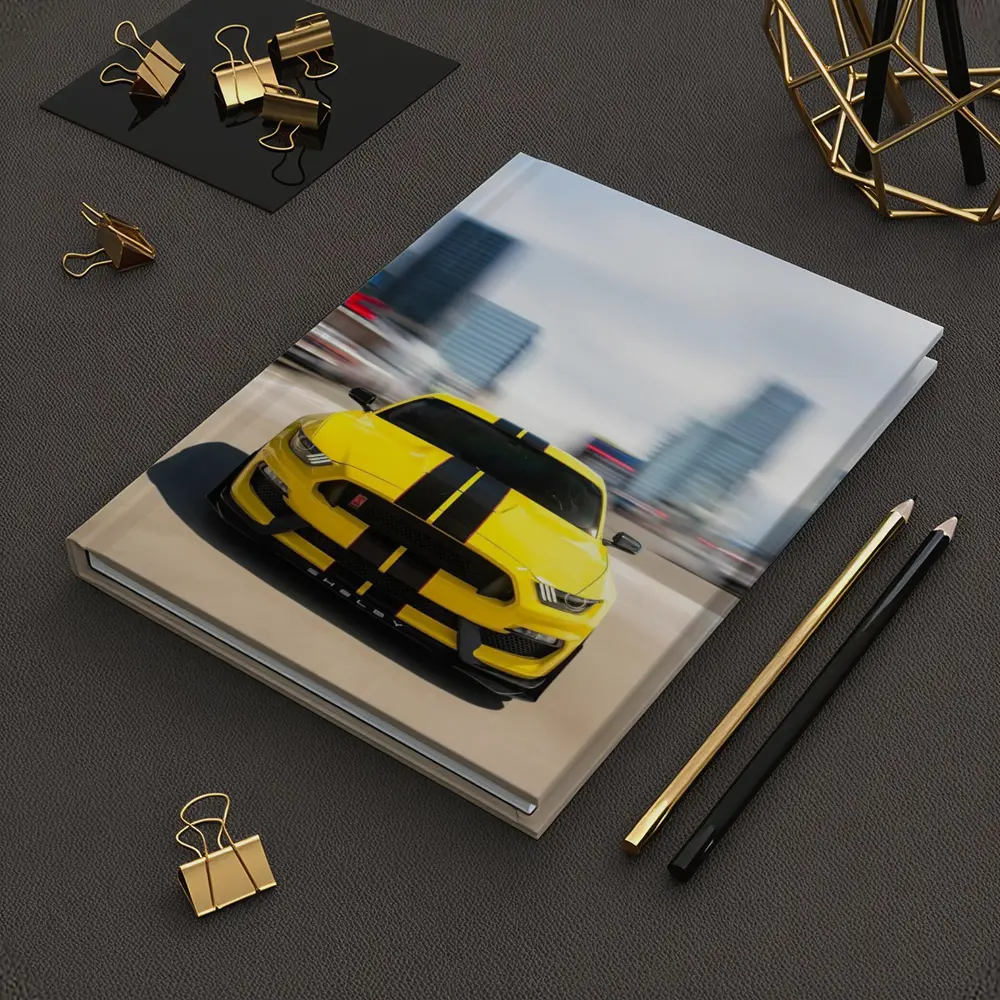 Ford Mustang Shelby GT350 Yellow City Street – Notebooks