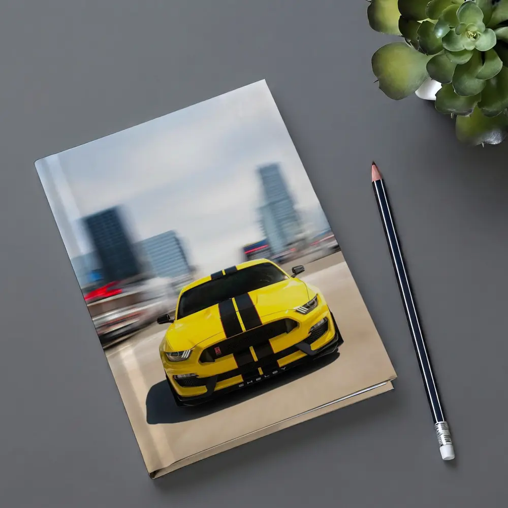 Ford Mustang Shelby GT350 Yellow City Street – Notebooks