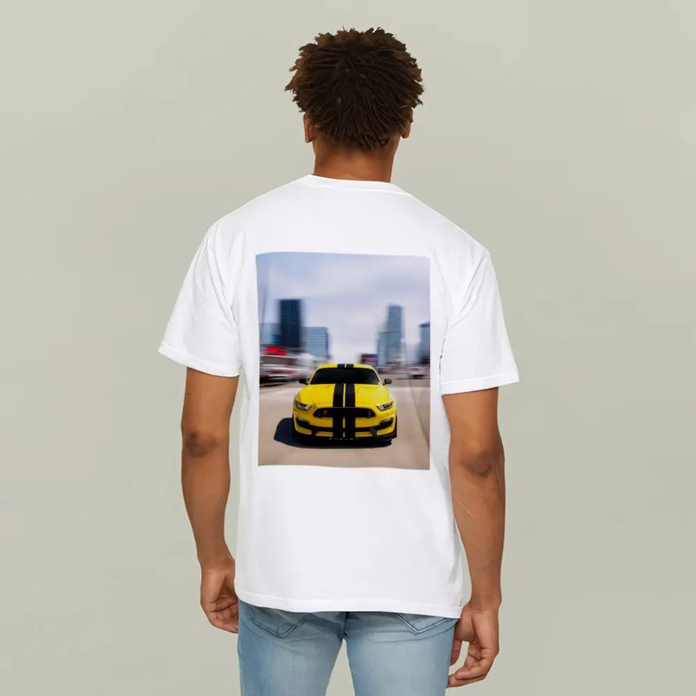 Ford Mustang Shelby GT350 Yellow City Street – T-Shirts