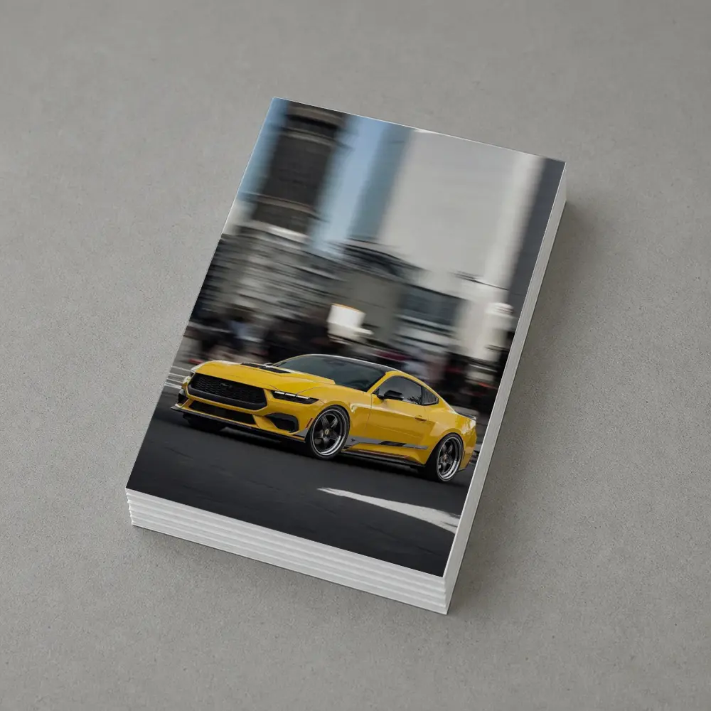 Ford Mustang Yellow City Street Drive – Postcards