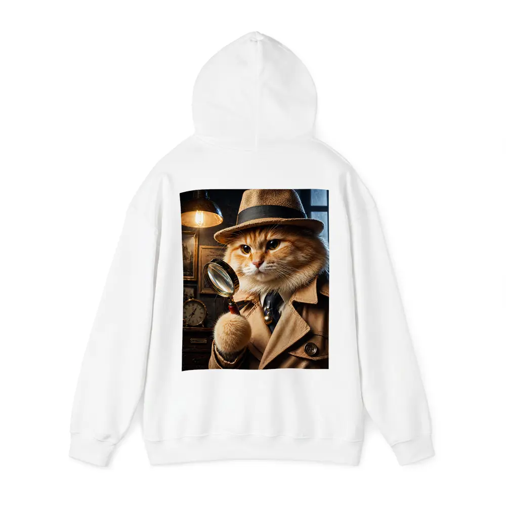 Detective Orange Cat Holding Magnifying Glass – Hoodies