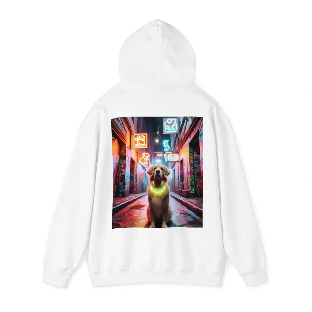 Golden Retriever Neon Alley Graffiti Street – Hoodies