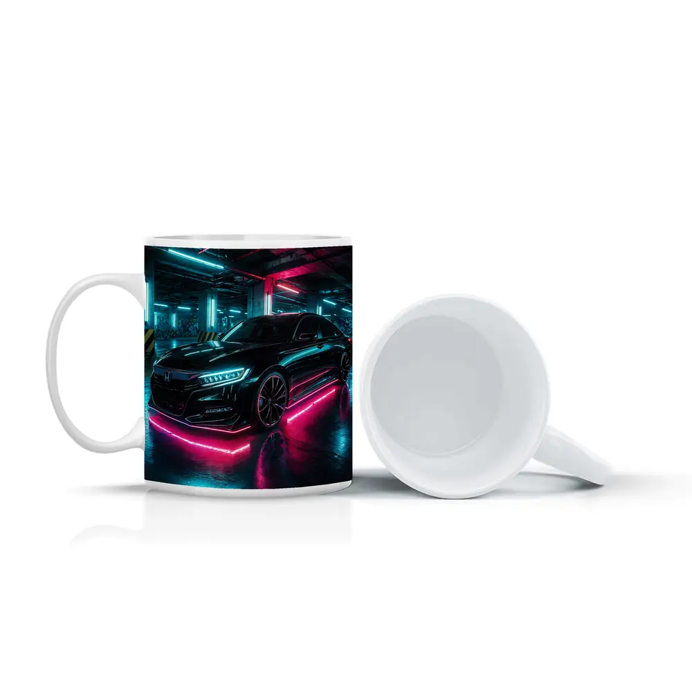 Honda Accord Neon Lights Underground Parking – Mugs