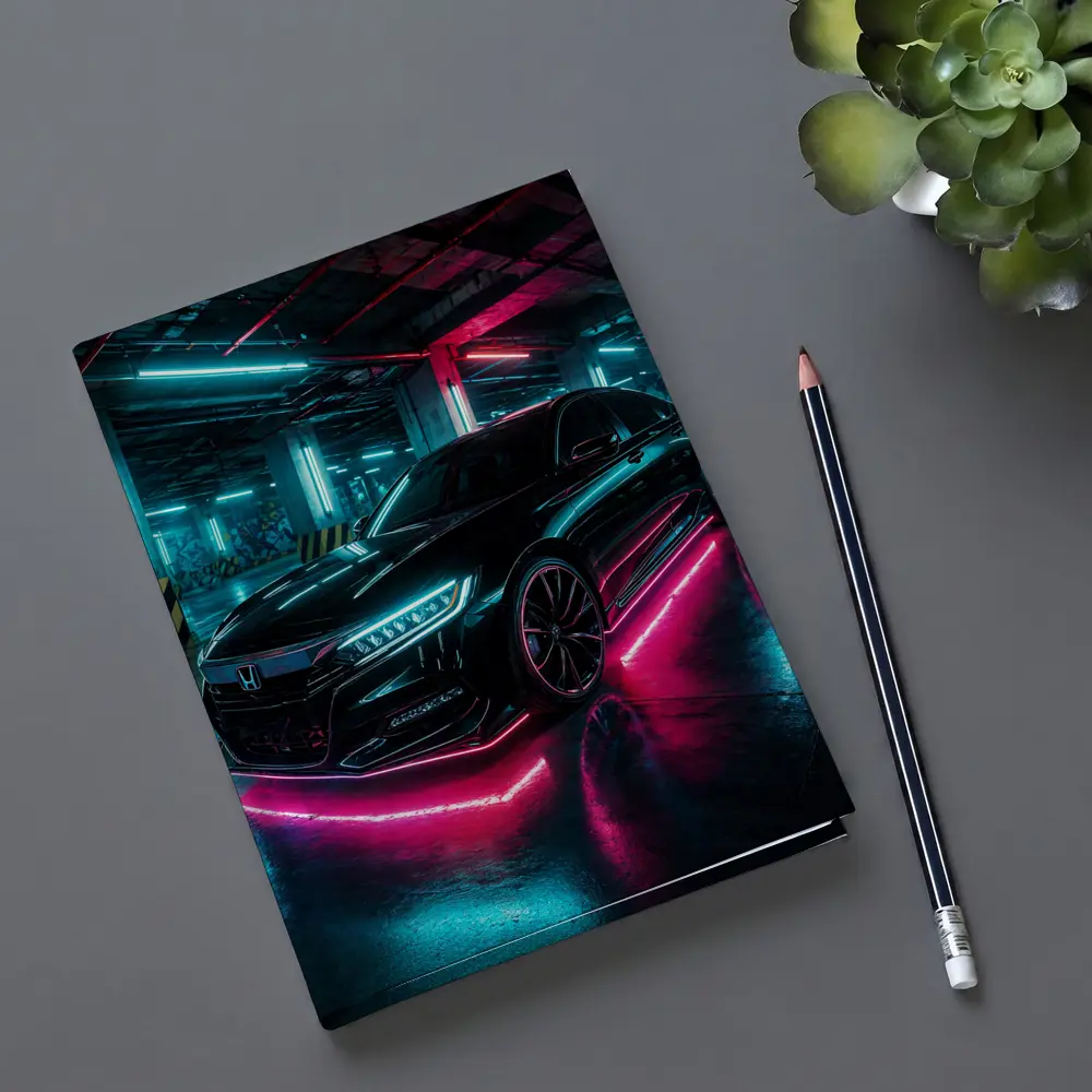 Honda Accord Neon Lights Underground Parking – Notebooks