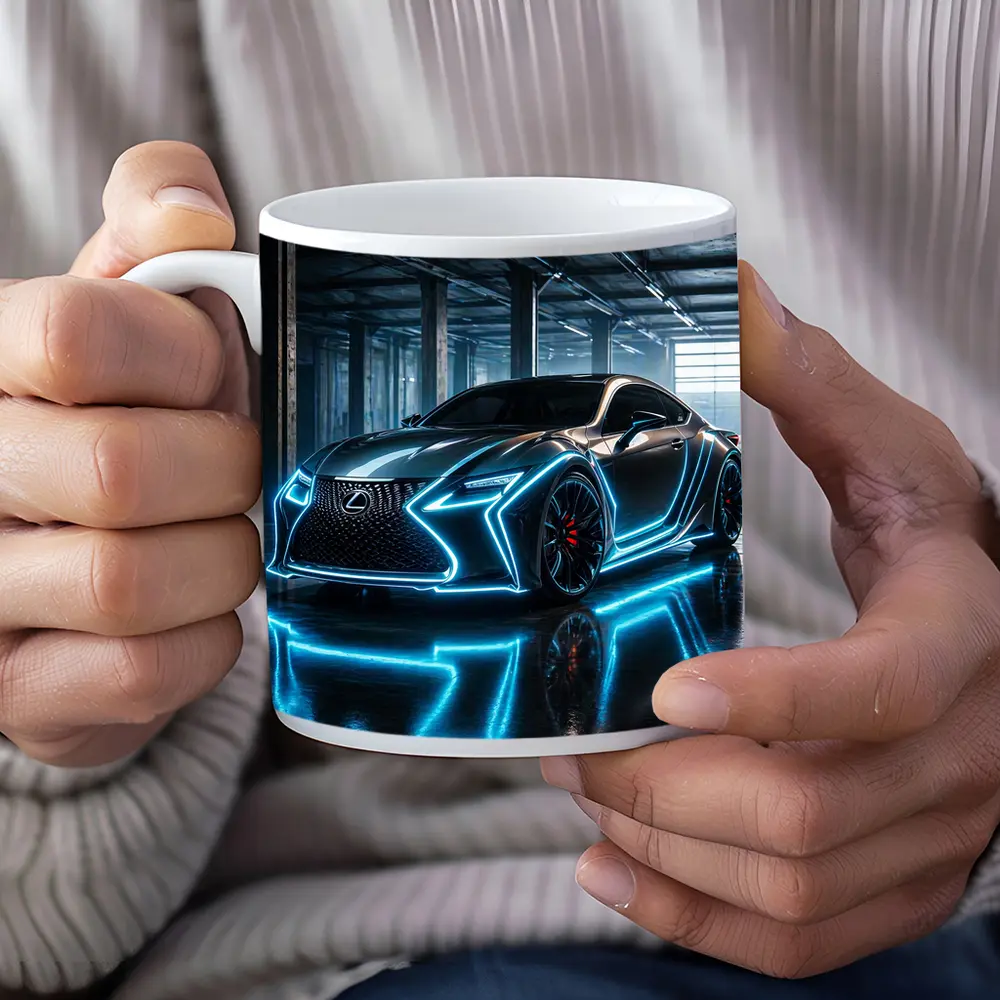 Lexus RC Neon Blue Lights Garage – Mugs