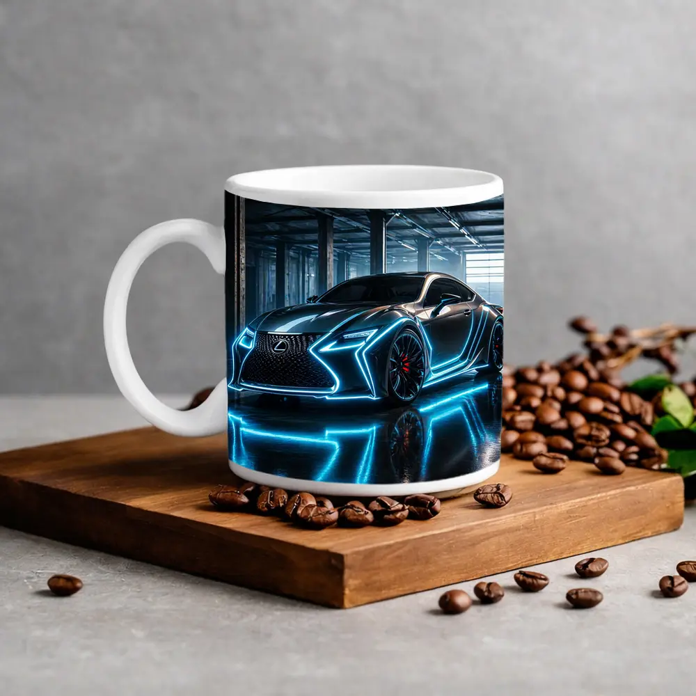 Lexus RC Neon Blue Lights Garage – Mugs