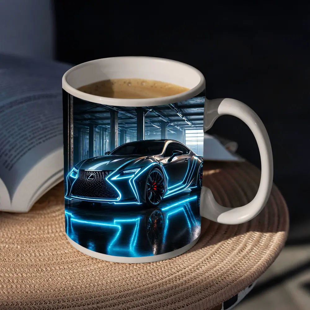 Lexus RC Neon Blue Lights Garage – Mugs