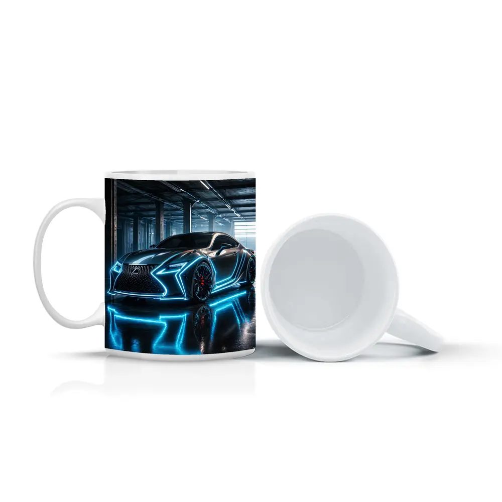 Lexus RC Neon Blue Lights Garage – Mugs