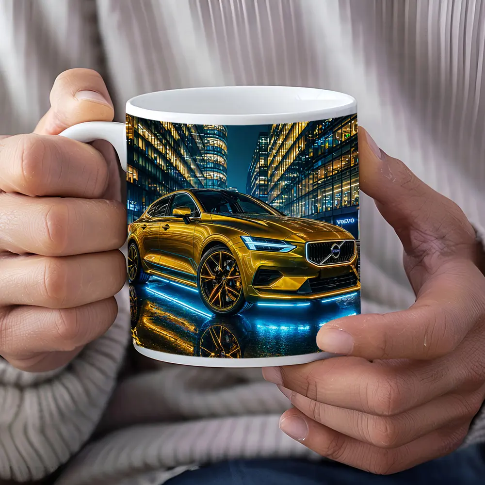 Volvo S60 Gold Neon City Night – Mugs