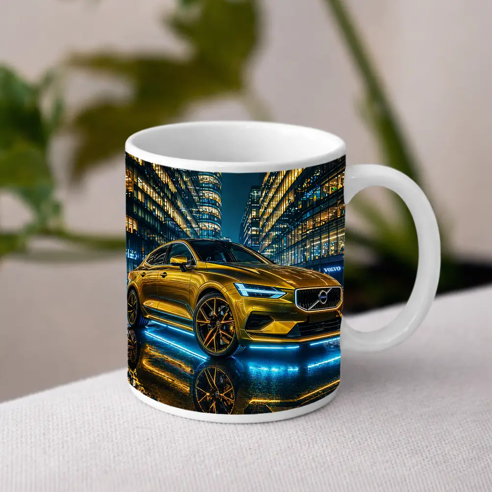 Volvo S60 Gold Neon City Night – Mugs