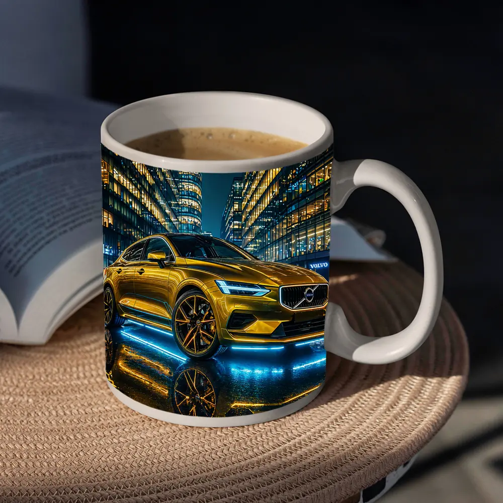 Volvo S60 Gold Neon City Night – Mugs