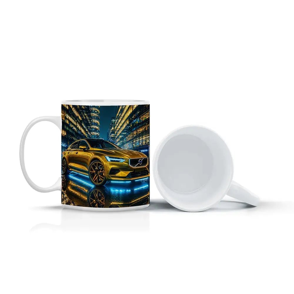 Volvo S60 Gold Neon City Night – Mugs