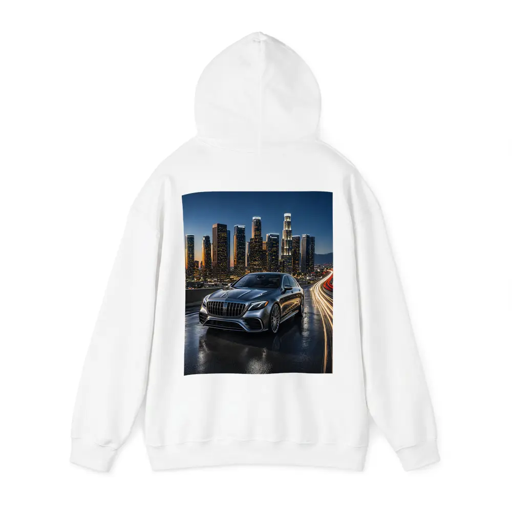 Mercedes S Class Los Angeles Night Skyline – Hoodies