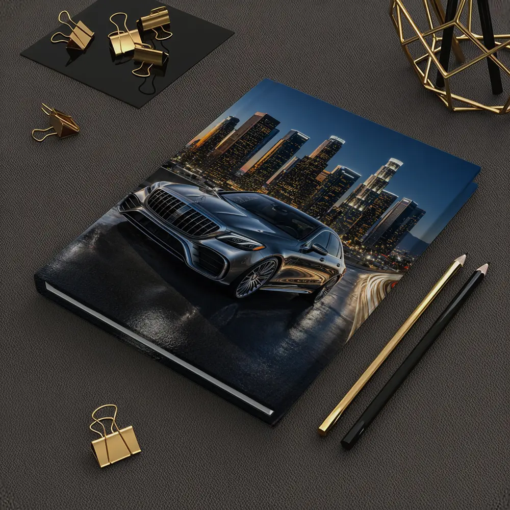 Mercedes S Class Los Angeles Night Skyline – Notebooks