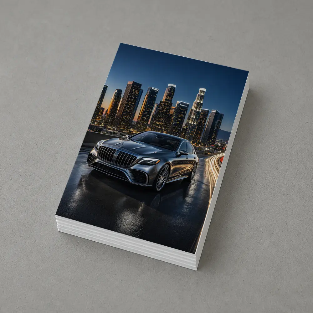 Mercedes S Class Los Angeles Night Skyline – Postcards