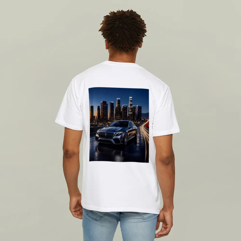 Mercedes S Class Los Angeles Night Skyline – T-Shirts