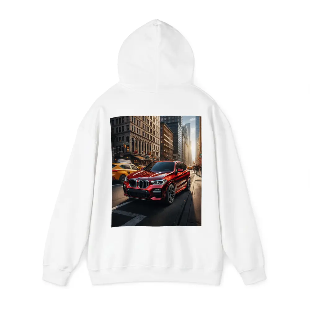 BMW X3 Red SUV City Street – Hoodies