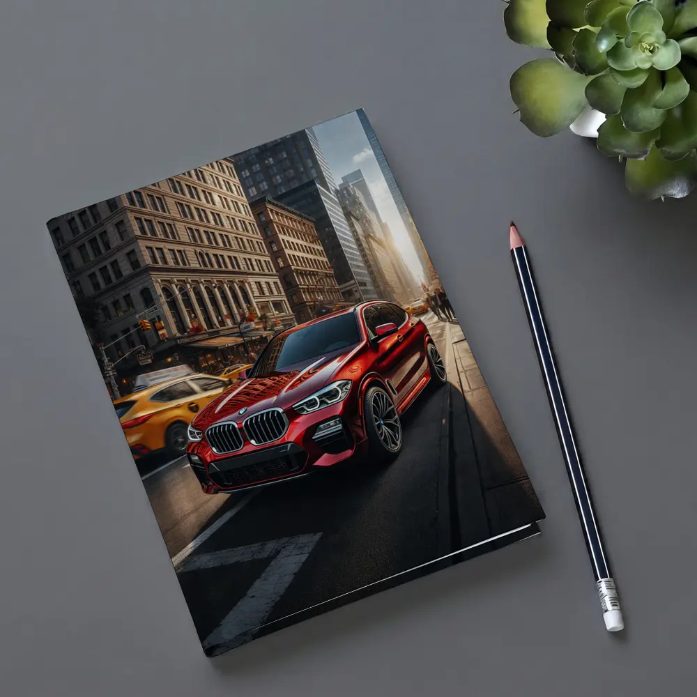 BMW X3 Red SUV City Street – Notebooks