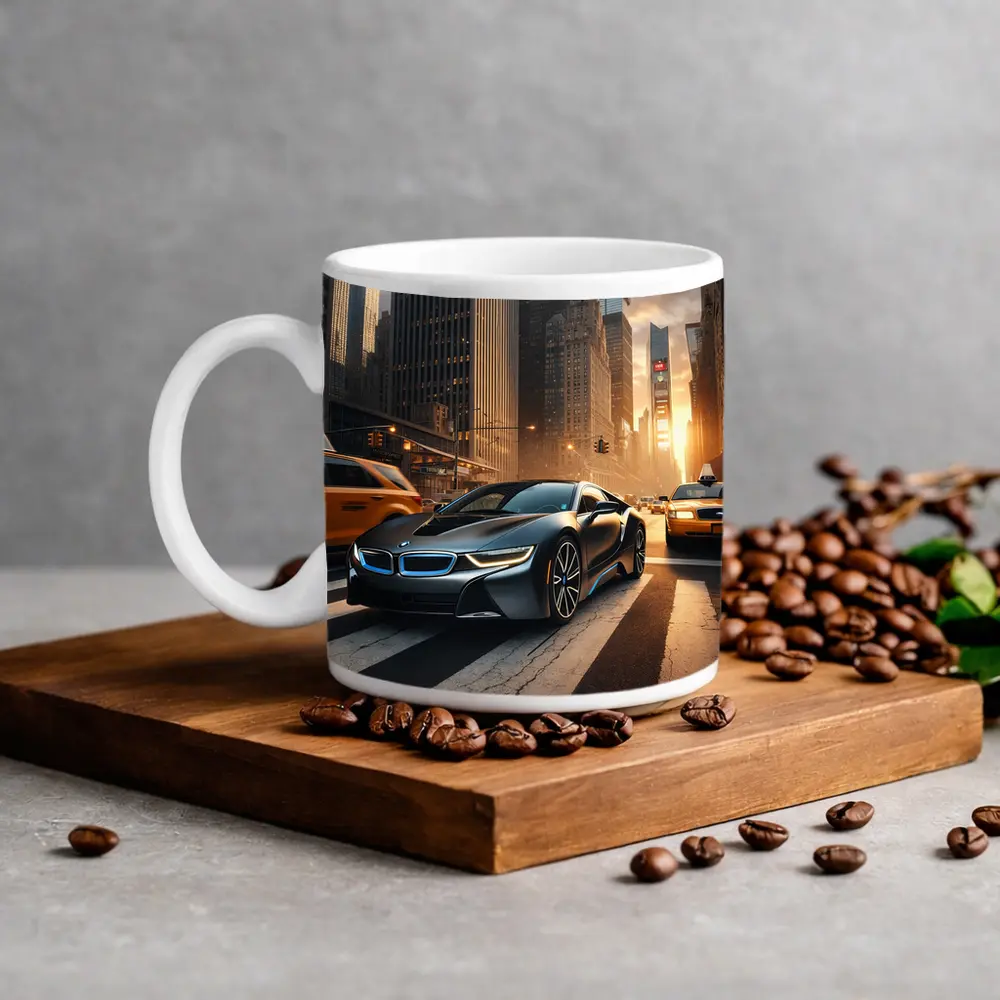 BMW i8 Driving Through New York City – Mugs