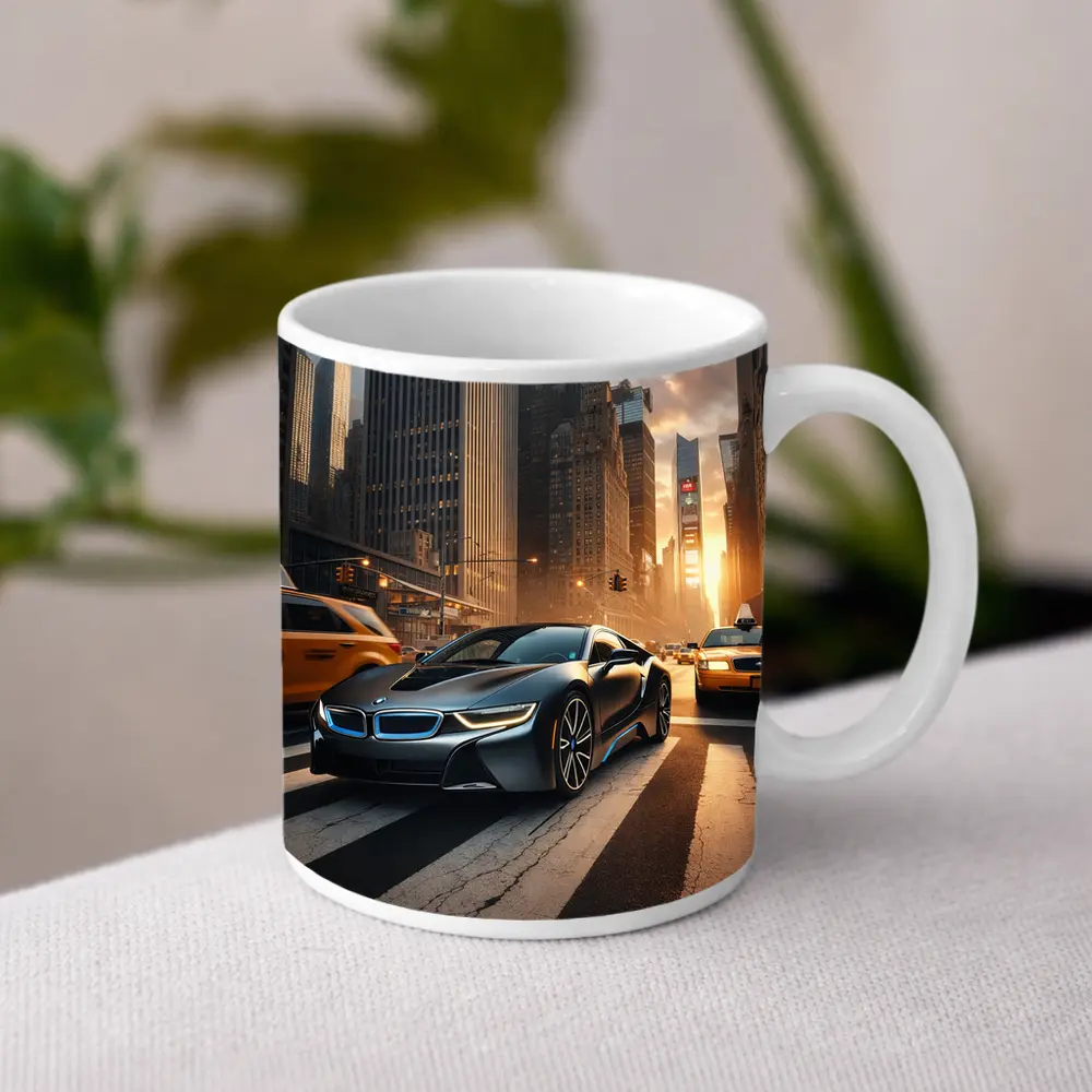 BMW i8 Driving Through New York City – Mugs