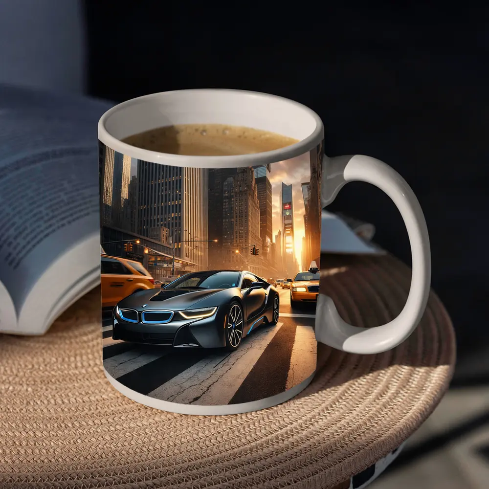 BMW i8 Driving Through New York City – Mugs