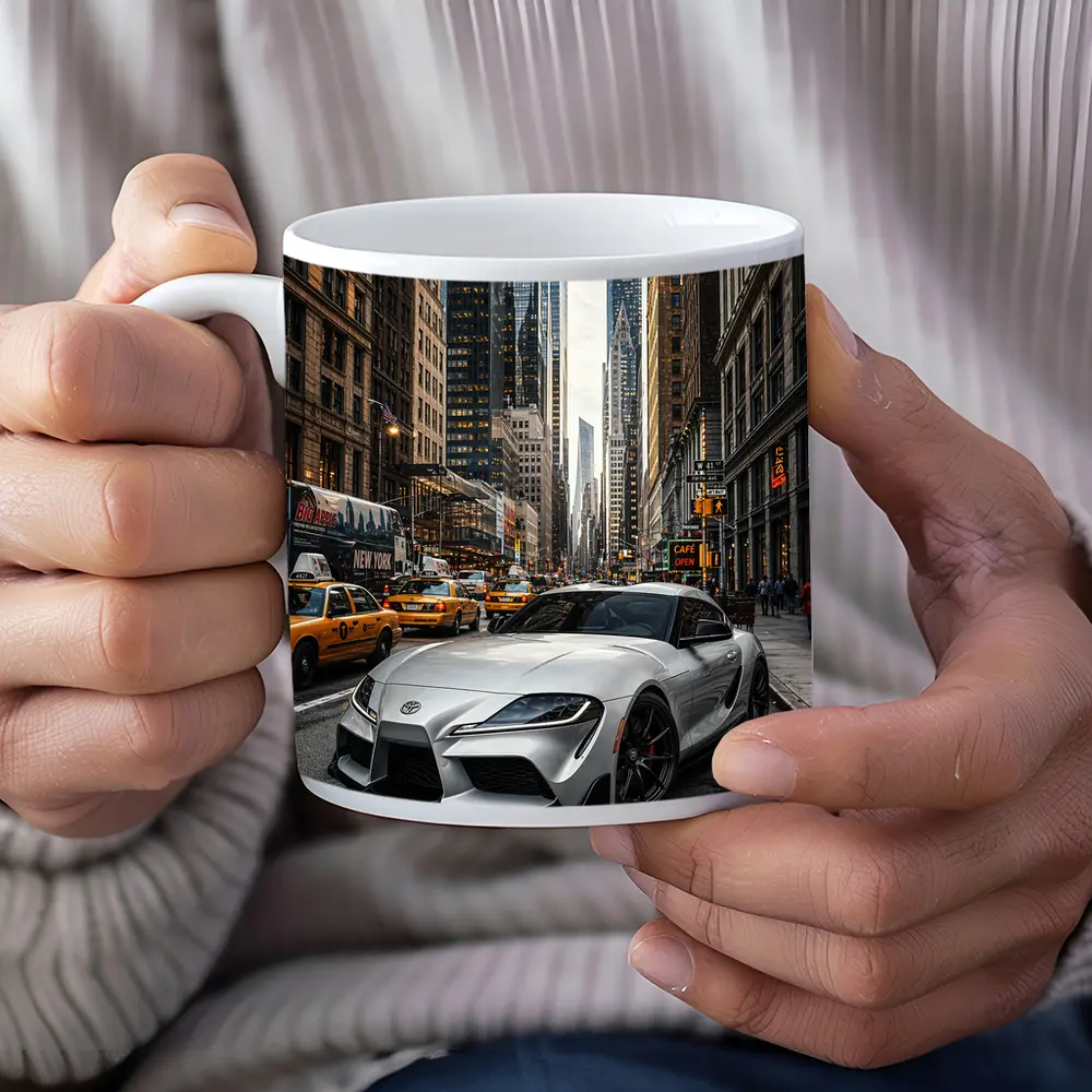 Toyota Supra GR Silver New York Street – Mugs